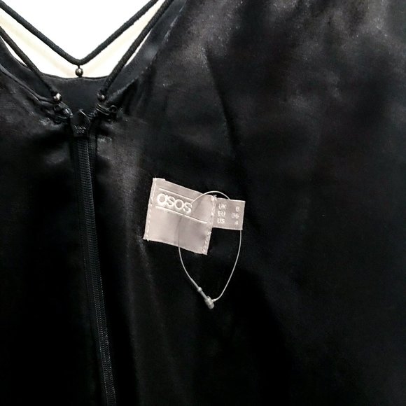 ASOS DESIGN scoop neck midi satin slip dress - Picture 5 of 5